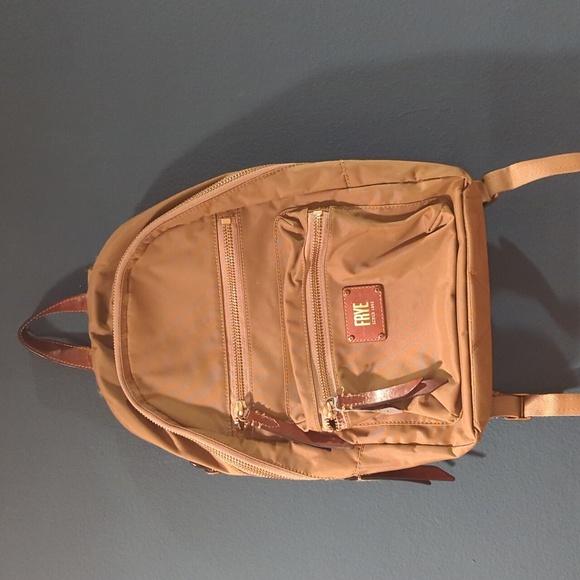 FRYE Nylon Backpack with Leather Details - Picture 4 of 6